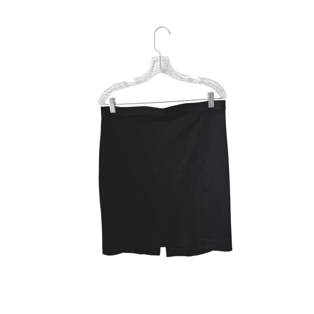 NEW St. John Caviar Classic Black Pencil Wool Blend Skirt Size 10